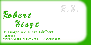 robert wiszt business card